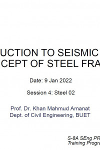 Cover Image of the 4. Steel 02- Introduction to Seismic Design Concept of Steel Frames